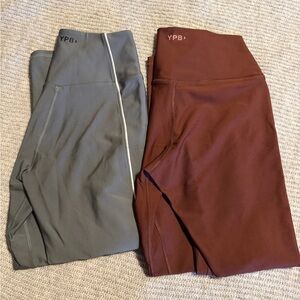 Abercrombie & Fitch YPB Gray and Brown Leggings - Curve Love M